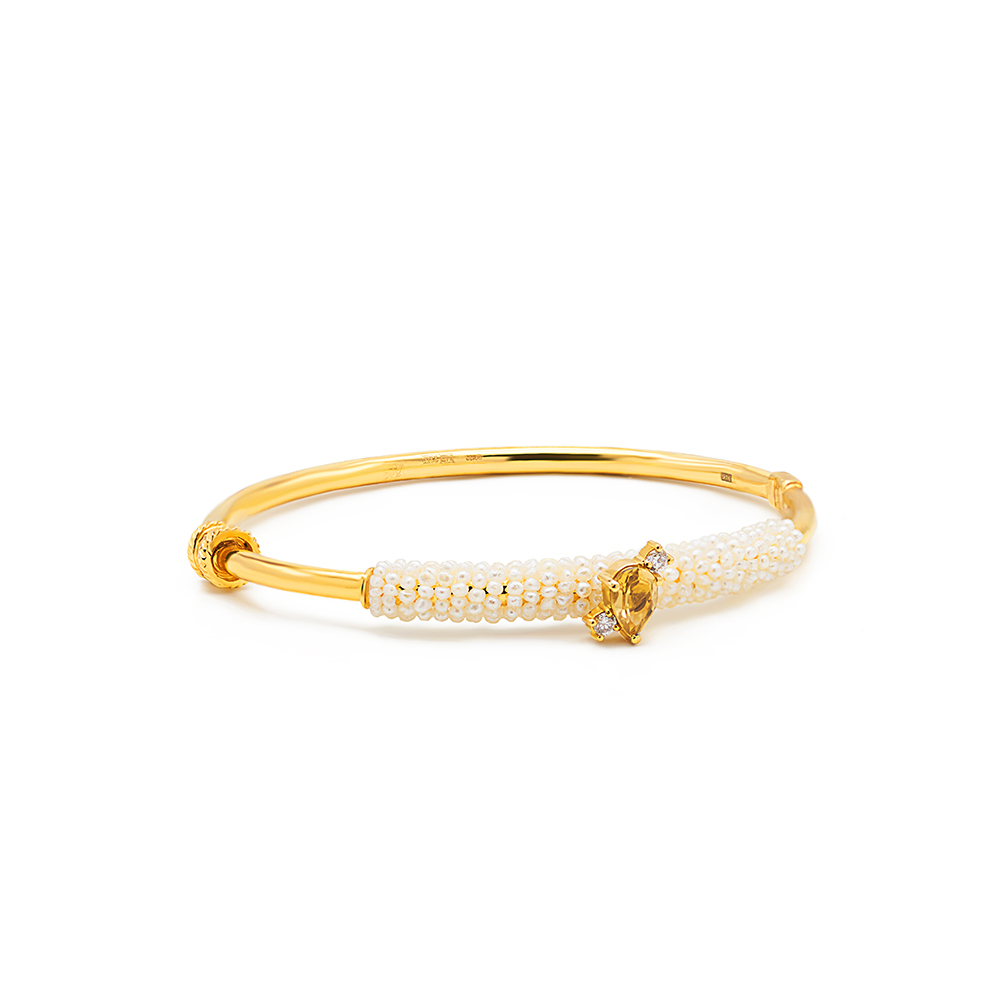 Queen Of The Galaxy Skinny Bangle with Pearls