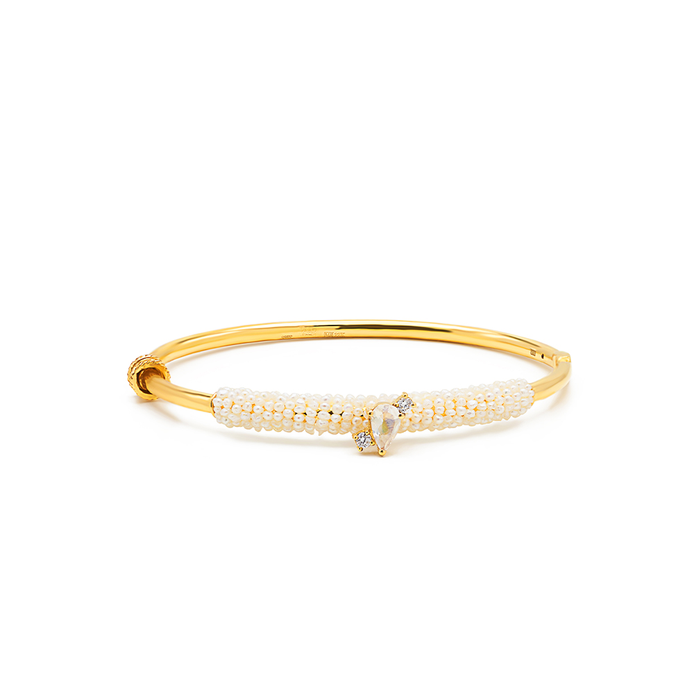 Queen Of The Galaxy Skinny Bangle with Pearls