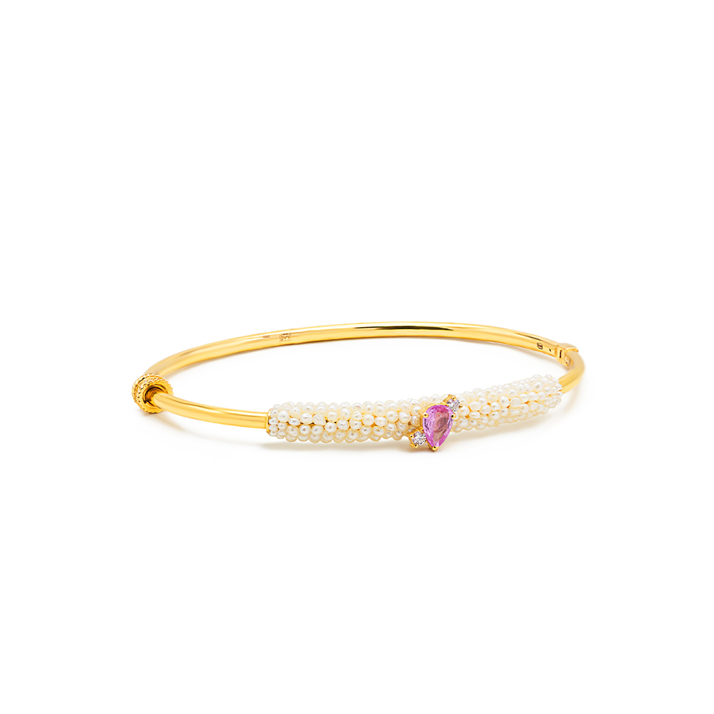 Queen Of The Galaxy Skinny Bangle with Pearls