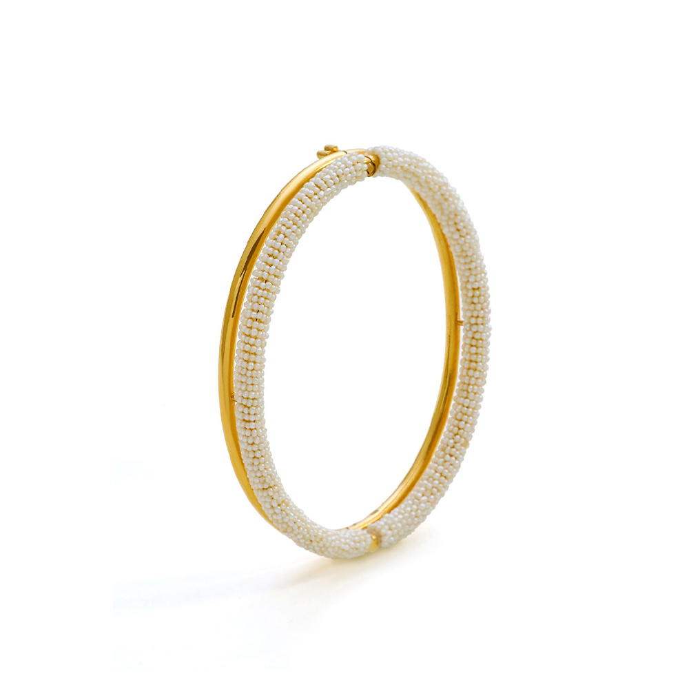 Talaed Double Pearl Bangle