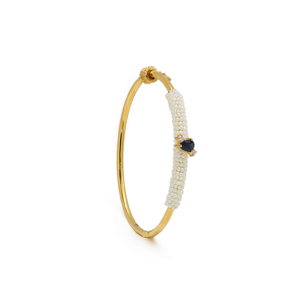 Queen Of The Galaxy Skinny Bangle with Pearls