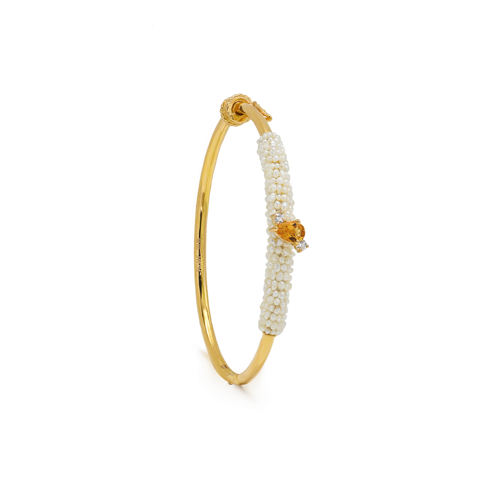 Queen Of The Galaxy Skinny Bangle with Pearls