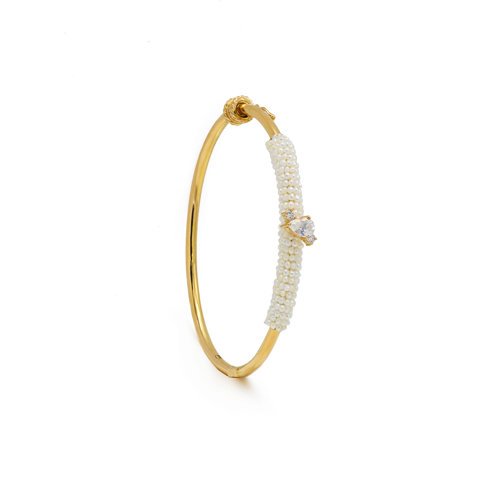 Queen Of The Galaxy Skinny Bangle with Pearls