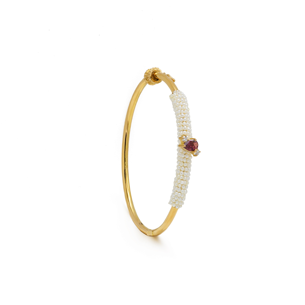 Queen Of The Galaxy Skinny Bangle with Pearls